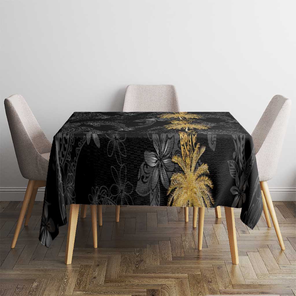 Hawaiian Honu And Surfboards Tablecloth Gold Style - Polynesian Pride