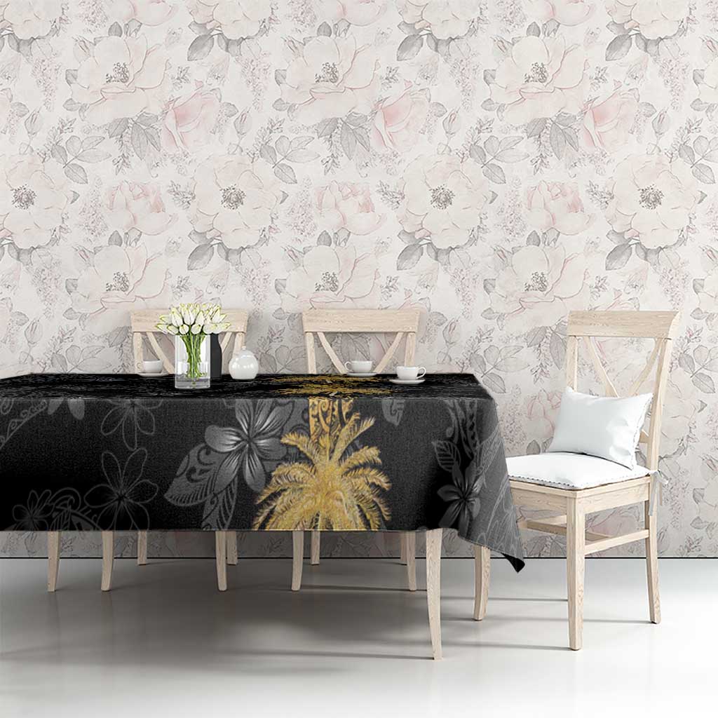 Hawaiian Honu And Surfboards Tablecloth Gold Style - Polynesian Pride