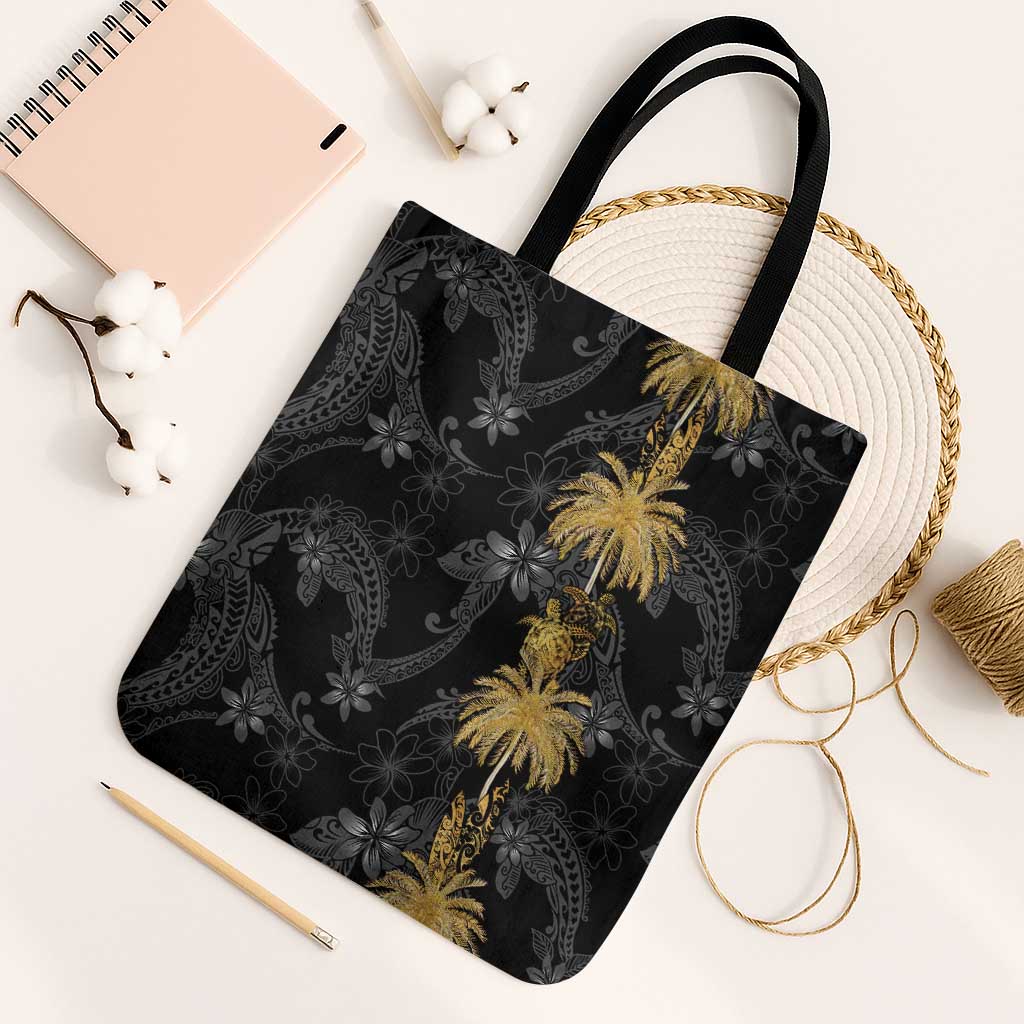 Hawaiian Honu And Surfboards Tote Bag Gold Style - Polynesian Pride