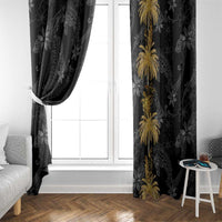 Hawaiian Honu And Surfboards Window Curtain Gold Style - Polynesian Pride