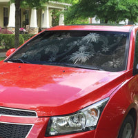 Hawaiian Honu And Surfboards Auto Sun Shade Silver Style - Polynesian Pride