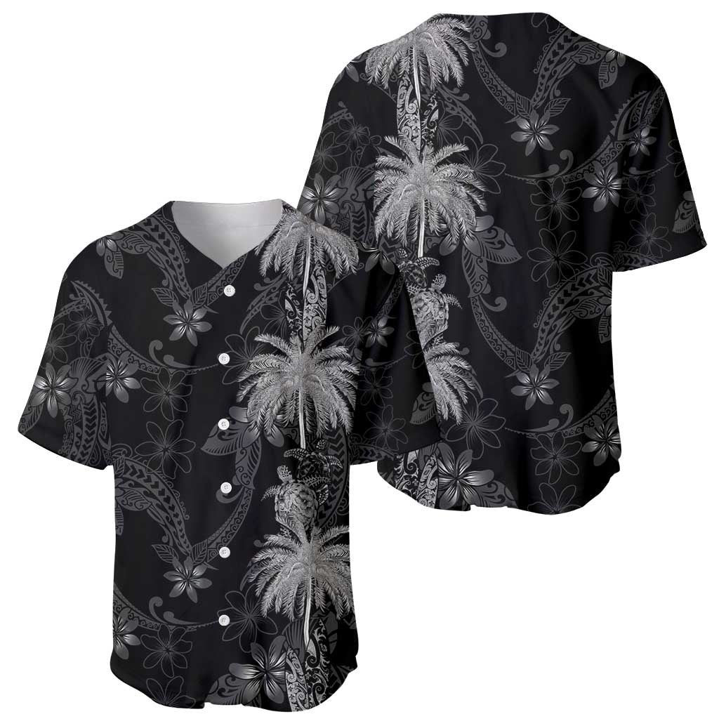 Hawaiian Honu And Surfboards Baseball Jersey Silver Style - Polynesian Pride