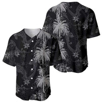Hawaiian Honu And Surfboards Baseball Jersey Silver Style - Polynesian Pride