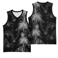 Hawaiian Honu And Surfboards Basketball Jersey Silver Style LT05 - Polynesian Pride