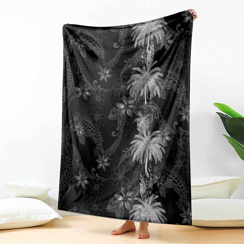 Hawaiian Honu And Surfboards Blanket Silver Style - Polynesian Pride