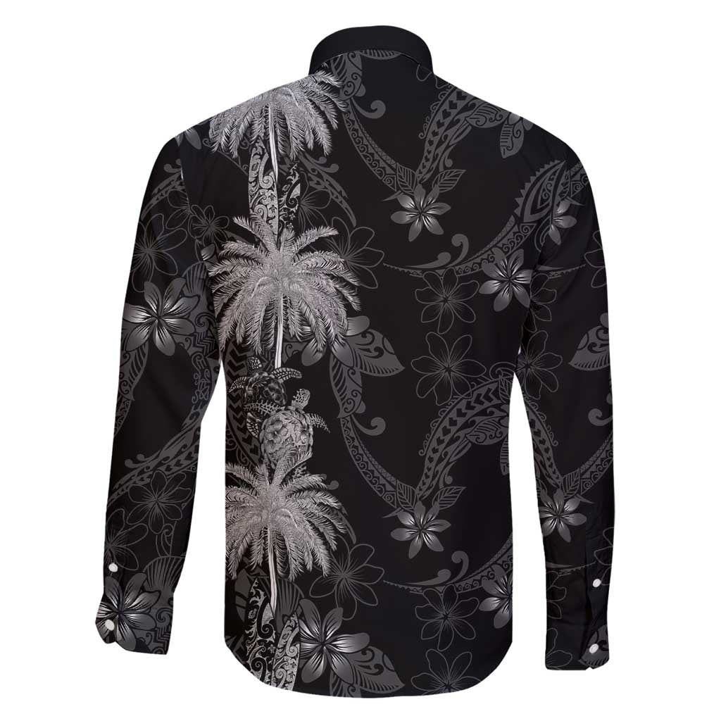 Hawaiian Honu And Surfboards Family Matching Long Sleeve Bodycon Dress and Hawaiian Shirt Silver Style - Polynesian Pride