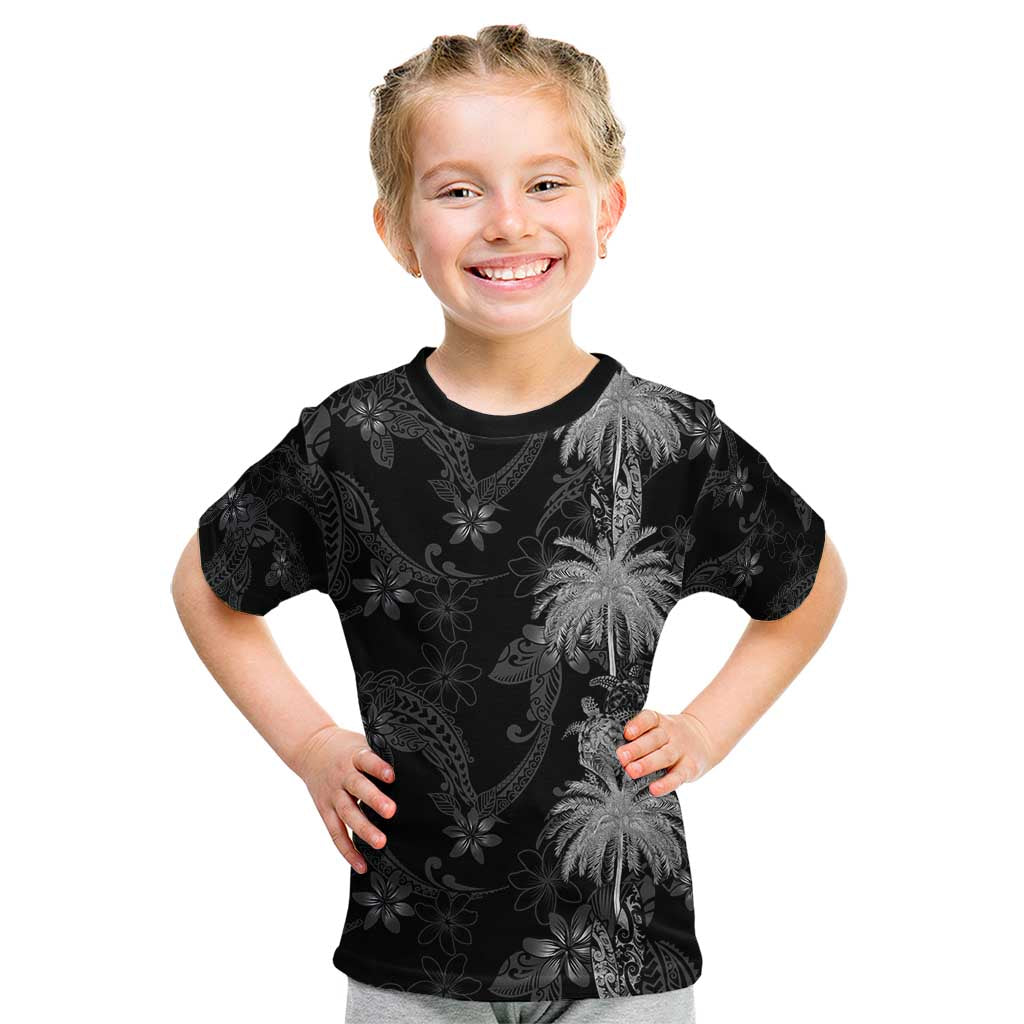 Hawaiian Honu And Surfboards Kid T Shirt Silver Style - Polynesian Pride