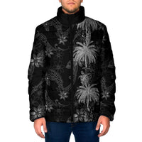 Hawaiian Honu And Surfboards Padded Jacket Silver Style LT05 Men Silver - Polynesian Pride
