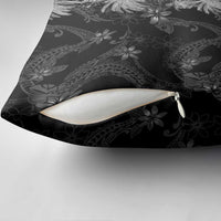 Hawaiian Honu And Surfboards Pillow Cover Silver Style - Polynesian Pride