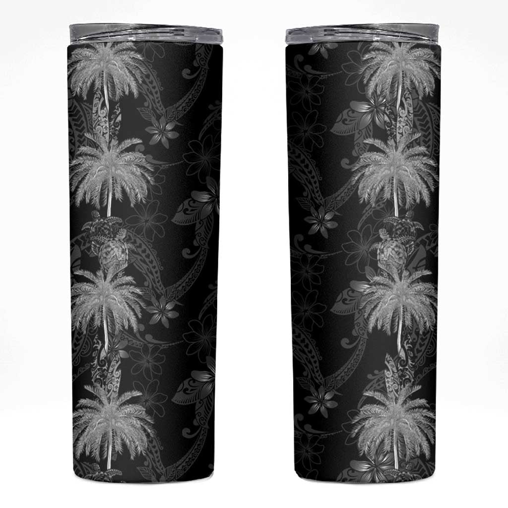 Hawaiian Honu And Surfboards Skinny Tumbler Silver Style - Polynesian Pride