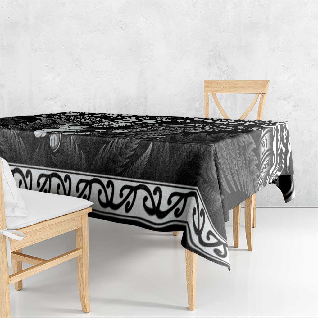 Custom New Zealand Maori Tiki Rugby Tablecloth Go Aotearoa Maori Pattern