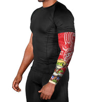 Puerto Rico Arm Sleeves Coqui Frog With Polynesian Pattern - Polynesian Pride