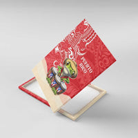 Puerto Rico Canvas Wall Art Coqui Frog With Polynesian Pattern - Polynesian Pride