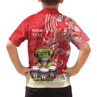 Personalized Puerto Rico Family Matching Puletasi and Hawaiian Shirt Coqui Frog With Polynesian Pattern - Polynesian Pride