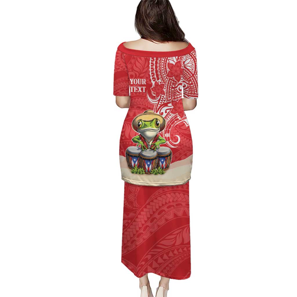 Personalized Puerto Rico Puletasi Coqui Frog With Polynesian Pattern - Polynesian Pride