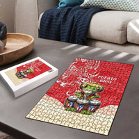 Puerto Rico Puzzle Coqui Frog With Polynesian Pattern - Polynesian Pride