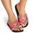 Puerto Rico Slide Sandals Coqui Frog With Polynesian Pattern - Polynesian Pride