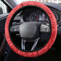 Puerto Rico Steering Wheel Cover Coqui Frog With Polynesian Pattern - Polynesian Pride
