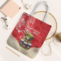 Puerto Rico Tote Bag Coqui Frog With Polynesian Pattern - Polynesian Pride