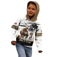 Hawaii Veterans Day Kid Hoodie Honor The Fallen Flag Grunge Style LT05 - Polynesian Pride