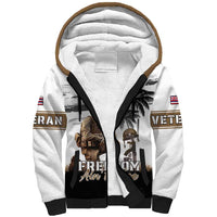 Hawaii Veterans Day Sherpa Hoodie Honor The Fallen Flag Grunge Style