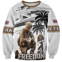Hawaii Veterans Day Sweatshirt Honor The Fallen Flag Grunge Style