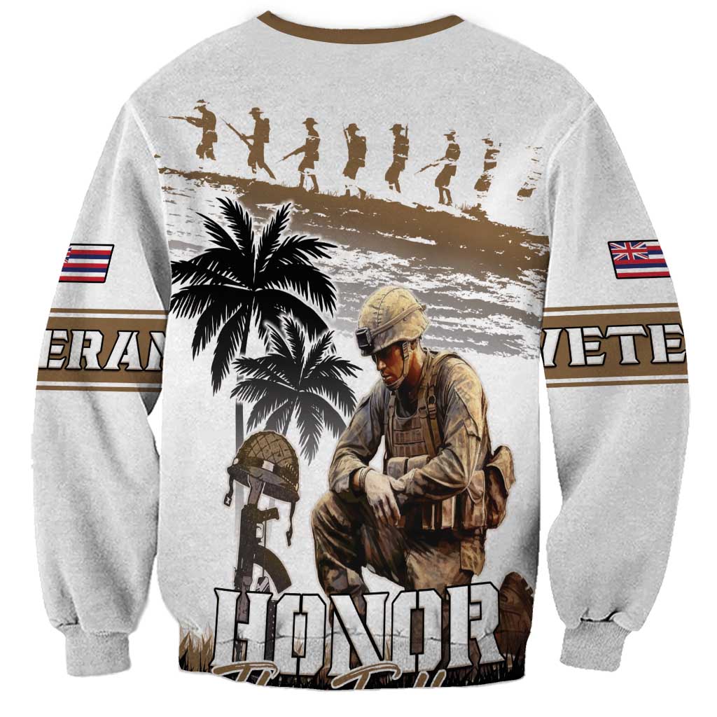 Hawaii Veterans Day Sweatshirt Honor The Fallen Flag Grunge Style