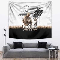 Hawaii Veterans Day Tapestry Honor The Fallen Flag Grunge Style LT05 White - Polynesian Pride
