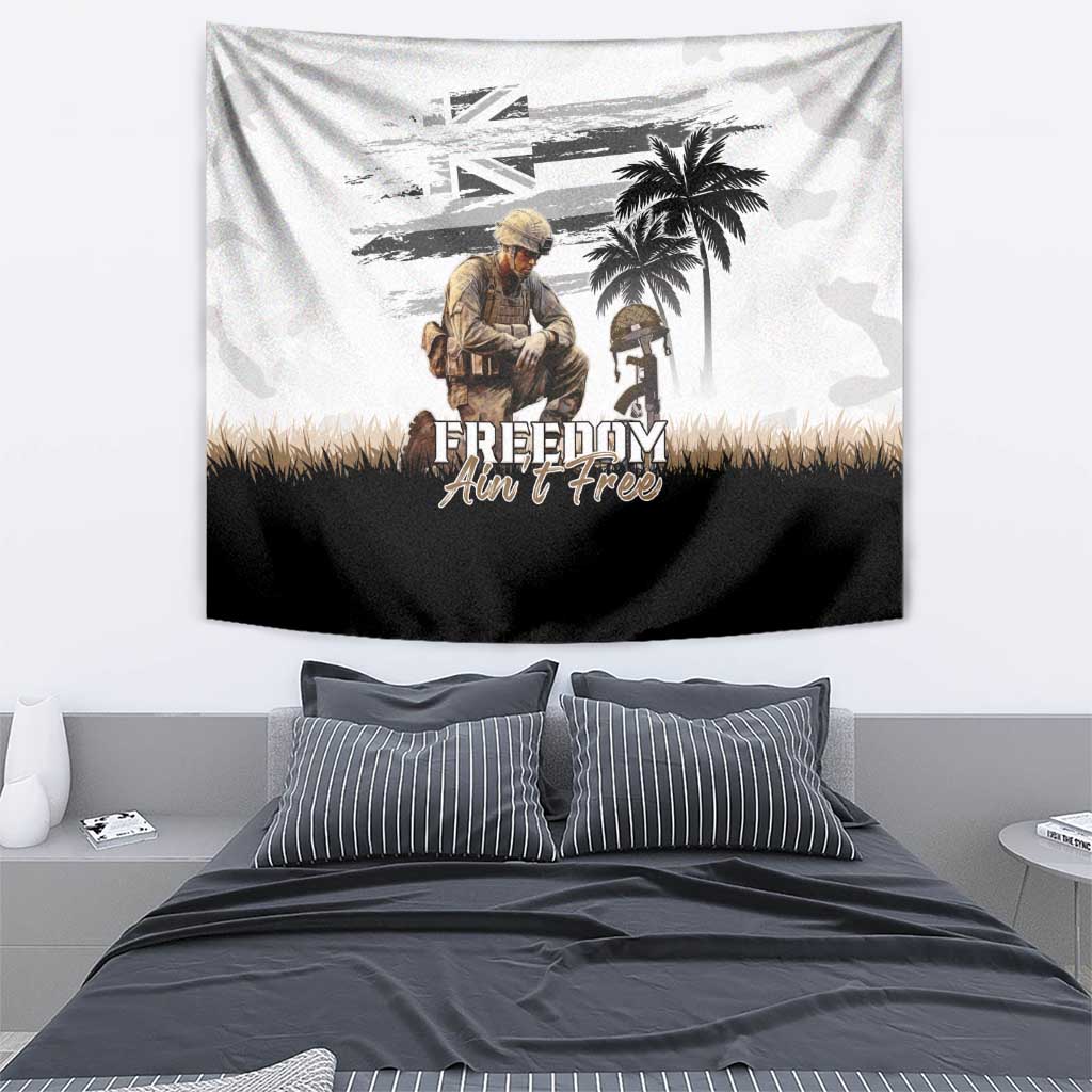 Hawaii Veterans Day Tapestry Honor The Fallen Flag Grunge Style LT05 - Polynesian Pride