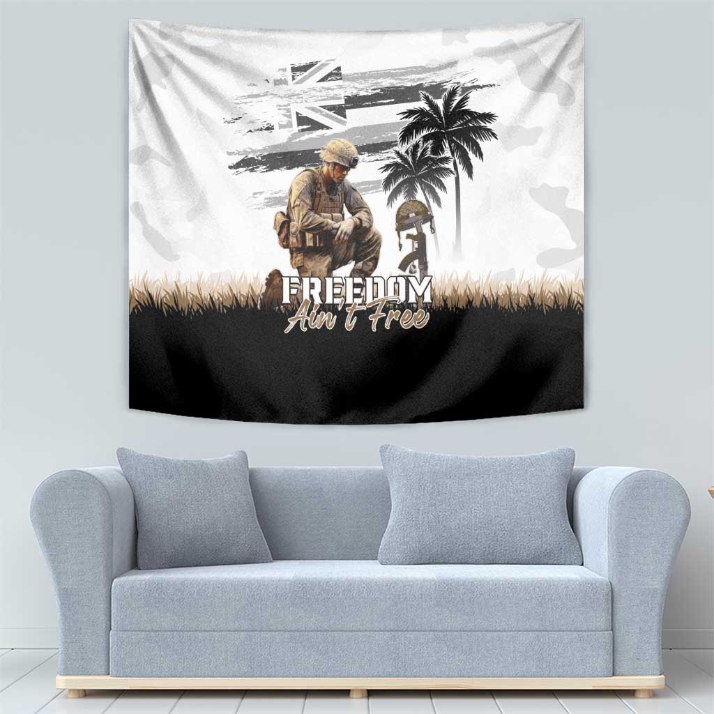 Hawaii Veterans Day Tapestry Honor The Fallen Flag Grunge Style LT05 - Polynesian Pride