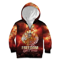 Hawaii Veterans Day Kid Hoodie May We Never Forget Freedom Isn't Free LT05 Zip Hoodie Red - Polynesian Pride