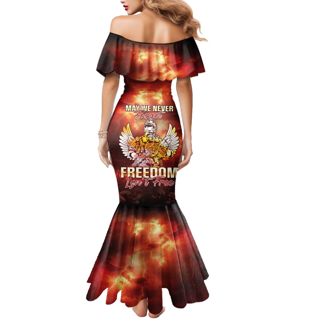 Hawaii Veterans Day Mermaid Dress May We Never Forget Freedom Isn't Free