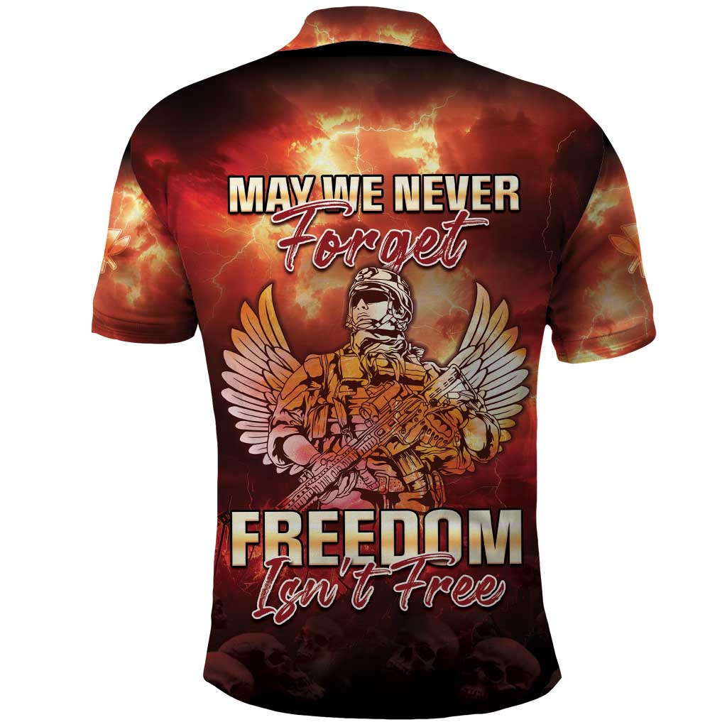 Hawaii Veterans Day Polo Shirt May We Never Forget Freedom Isn't Free LT05 - Polynesian Pride