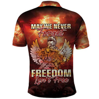 Hawaii Veterans Day Polo Shirt May We Never Forget Freedom Isn't Free LT05 - Polynesian Pride