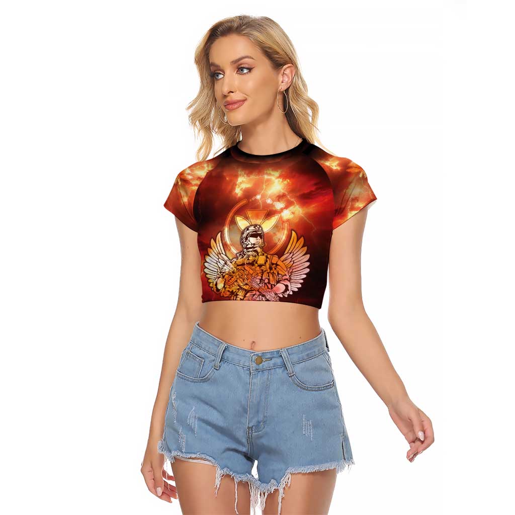 Hawaii Veterans Day Raglan Cropped T Shirt May We Never Forget Freedom Isn't Free