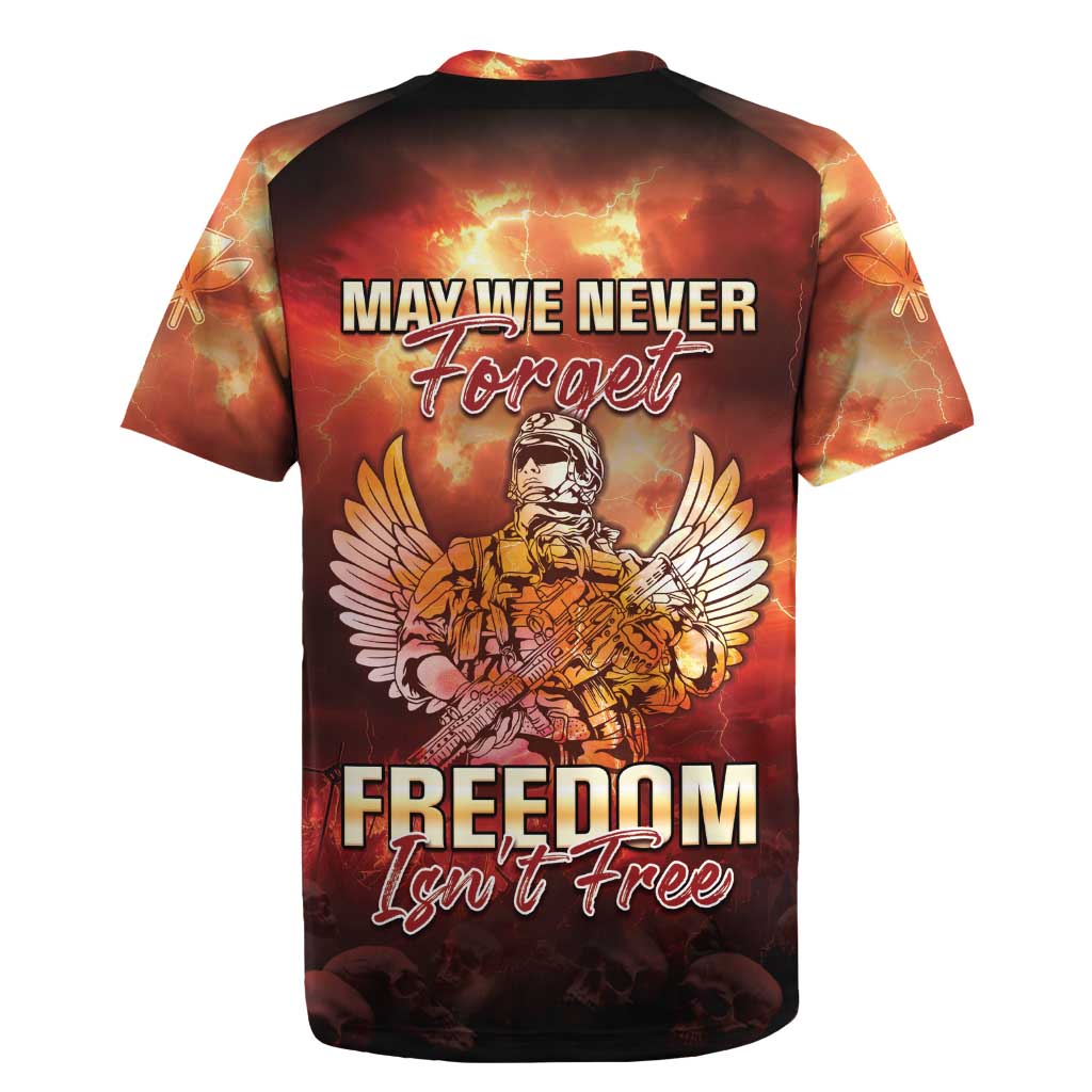 Hawaii Veterans Day Rugby Jersey May We Never Forget Freedom Isn't Free