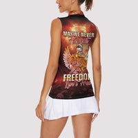 Hawaii Veterans Day Women Sleeveless Polo Shirt May We Never Forget Freedom Isn't Free LT05 - Polynesian Pride