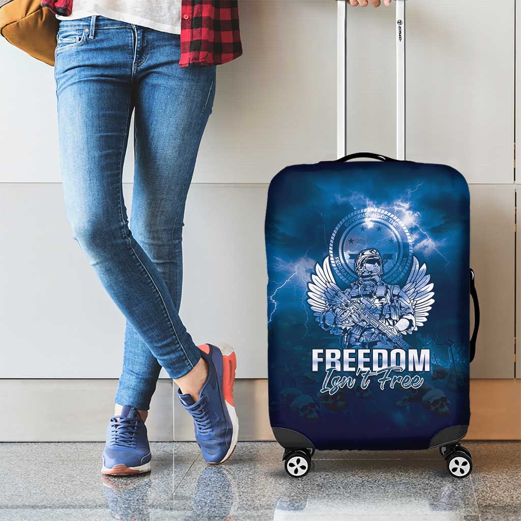 Federated States of Micronesia Veterans Day Luggage Cover May We Never Forget Freedom Isn't Free LT05 - Polynesian Pride