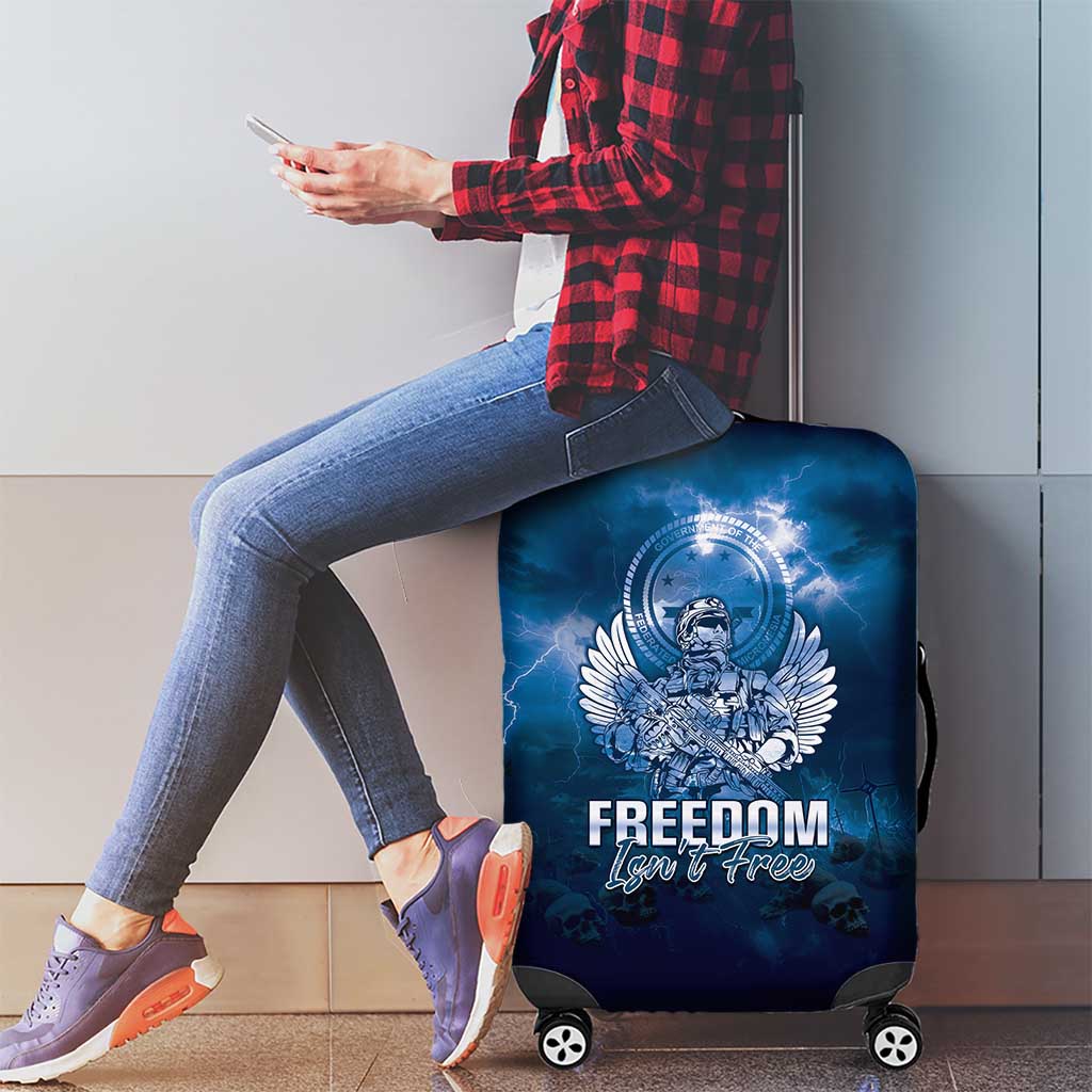 Federated States of Micronesia Veterans Day Luggage Cover May We Never Forget Freedom Isn't Free LT05 - Polynesian Pride