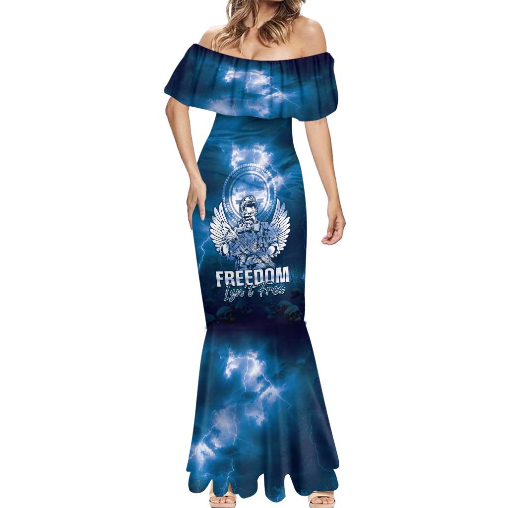Federated States of Micronesia Veterans Day Mermaid Dress May We Never Forget Freedom Isn't Free