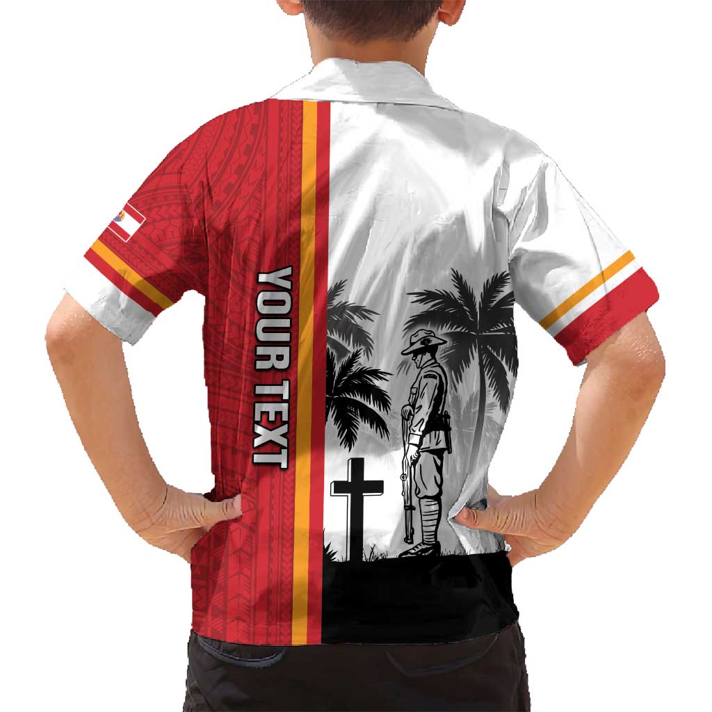 French Polynesia Armistice Day Family Matching Puletasi and Hawaiian Shirt Lest We Forget Flag Style