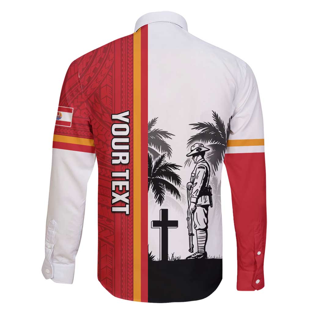 French Polynesia Armistice Day Family Matching Puletasi and Hawaiian Shirt Lest We Forget Flag Style