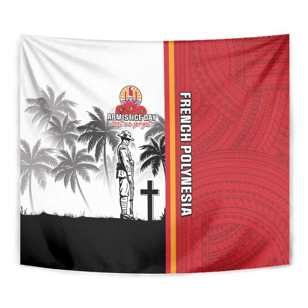 French Polynesia Armistice Day Tapestry Lest We Forget Flag Style