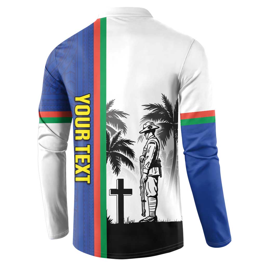 New Caledonia Armistice Day Button Sweatshirt Lest We Forget Flag Style LT05 - Polynesian Pride