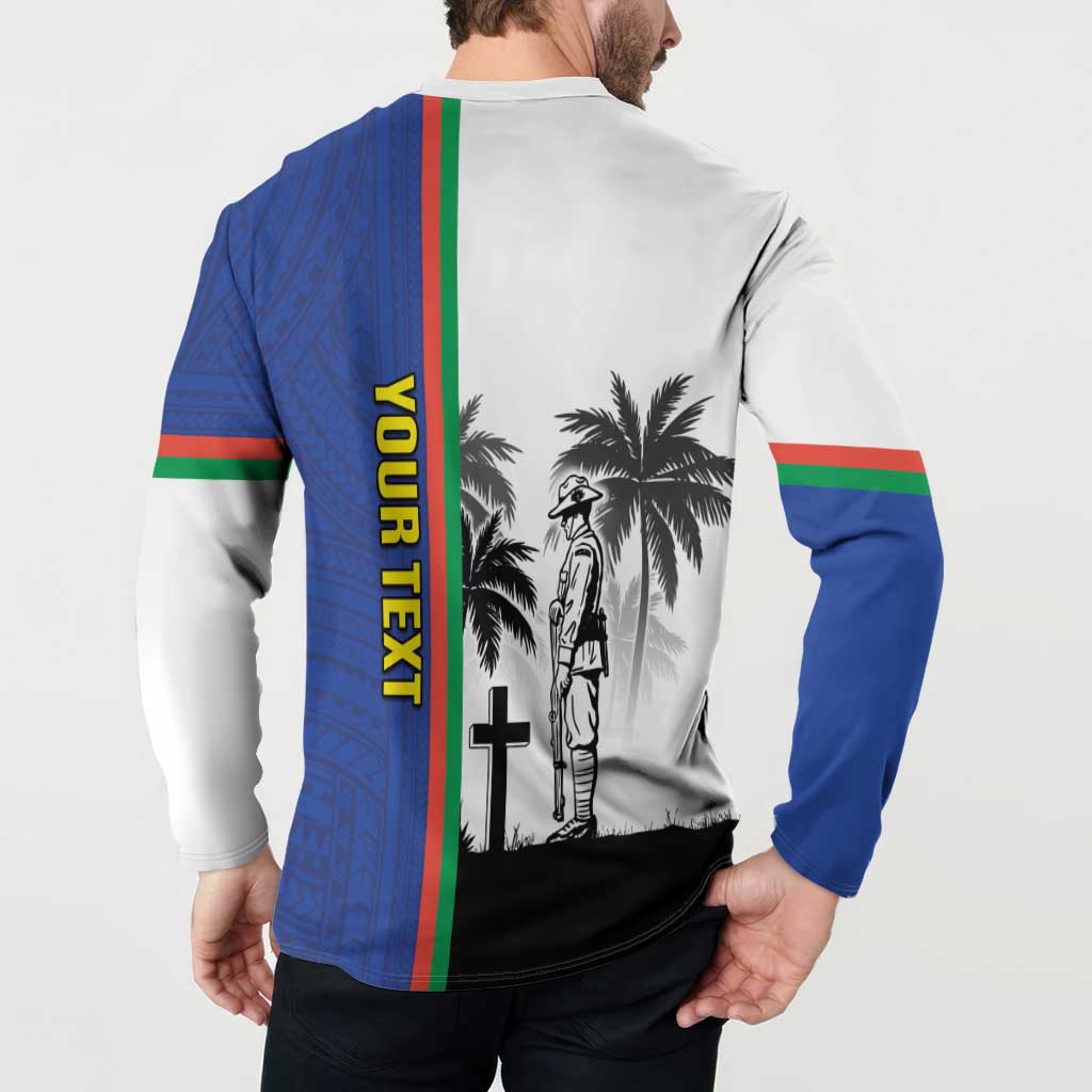 New Caledonia Armistice Day Button Sweatshirt Lest We Forget Flag Style LT05 - Polynesian Pride