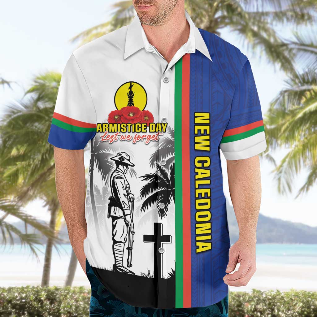 New Caledonia Armistice Day Hawaiian Shirt Lest We Forget Flag Style