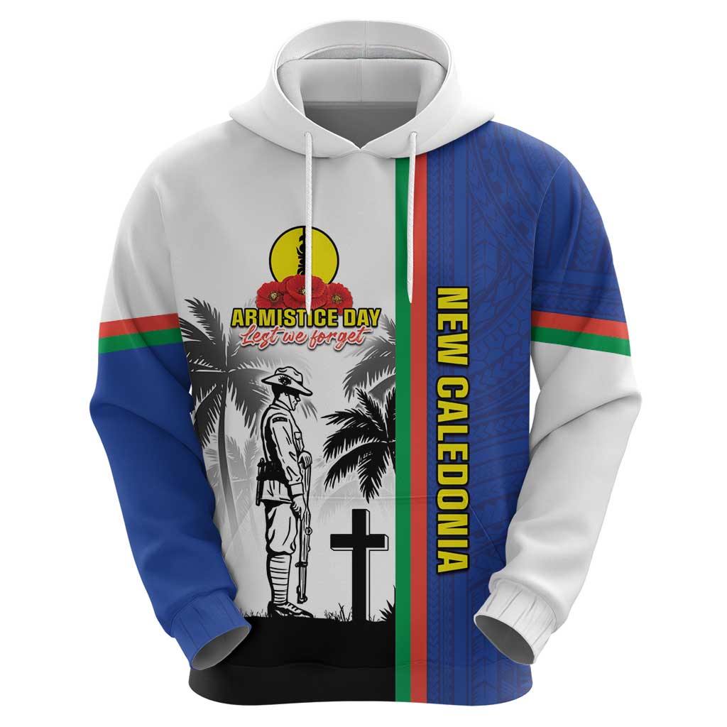 New Caledonia Armistice Day Zip Hoodie Lest We Forget Flag Style