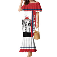 Wallis and Futuna Armistice Day Family Matching Mermaid Dress and Hawaiian Shirt Lest We Forget Flag Style