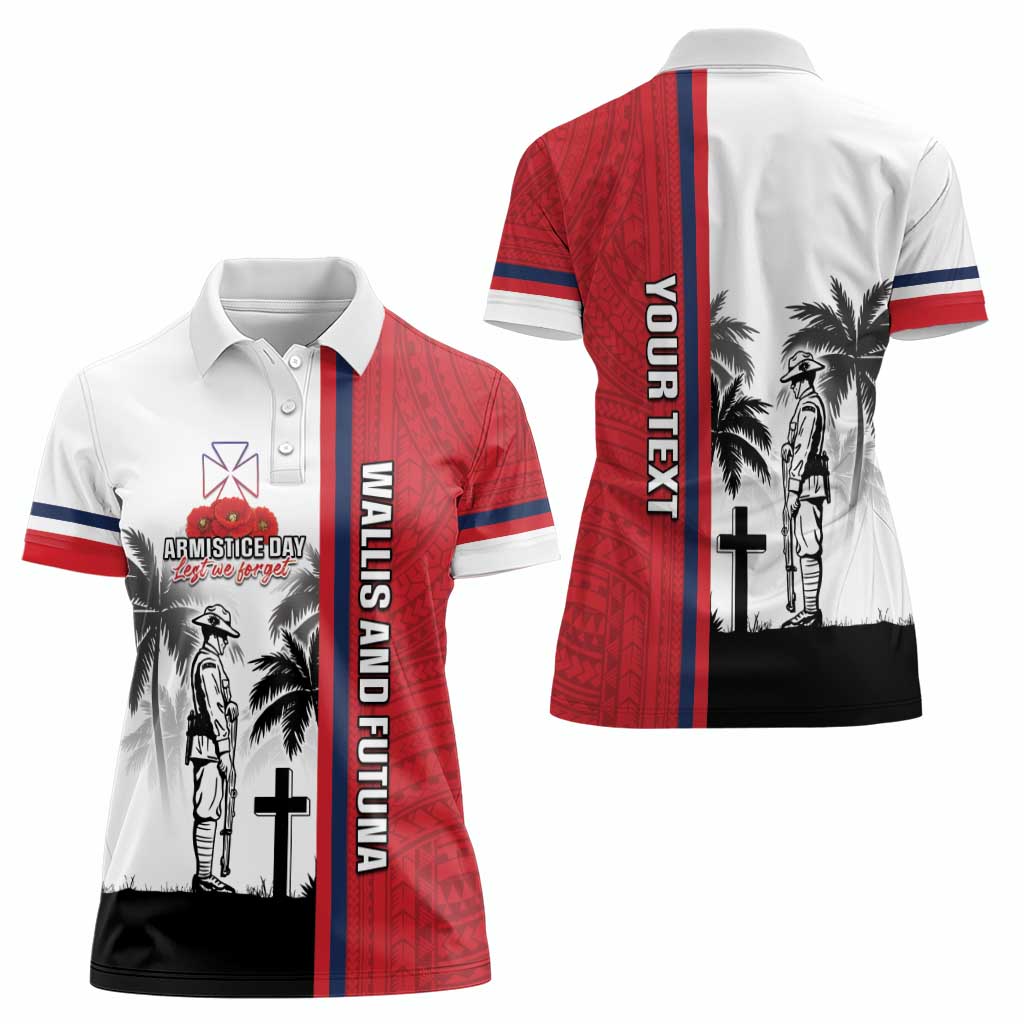 Wallis and Futuna Armistice Day Women Polo Shirt Lest We Forget Flag Style LT05 - Polynesian Pride