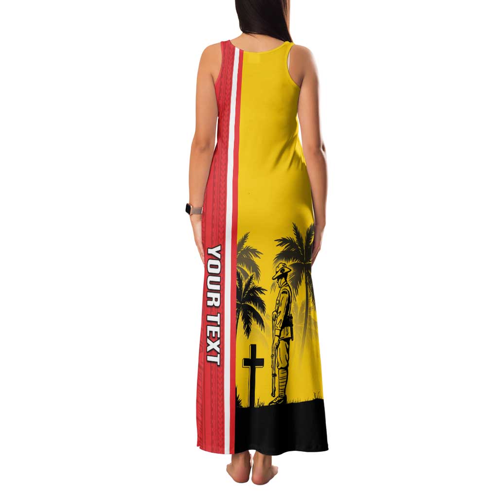 Marquesas Islands Armistice Day Family Matching Tank Maxi Dress and Hawaiian Shirt Lest We Forget Flag Style